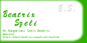 beatrix szeli business card